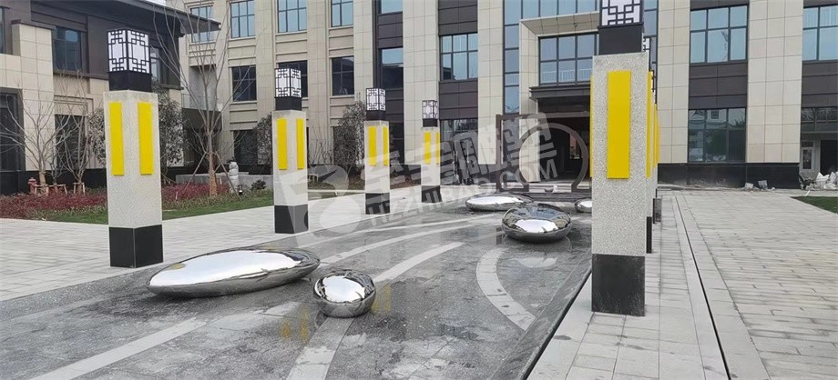 安吉國源水務(wù)卵石鏡面不銹鋼雕塑制作及安裝項(xiàng)目