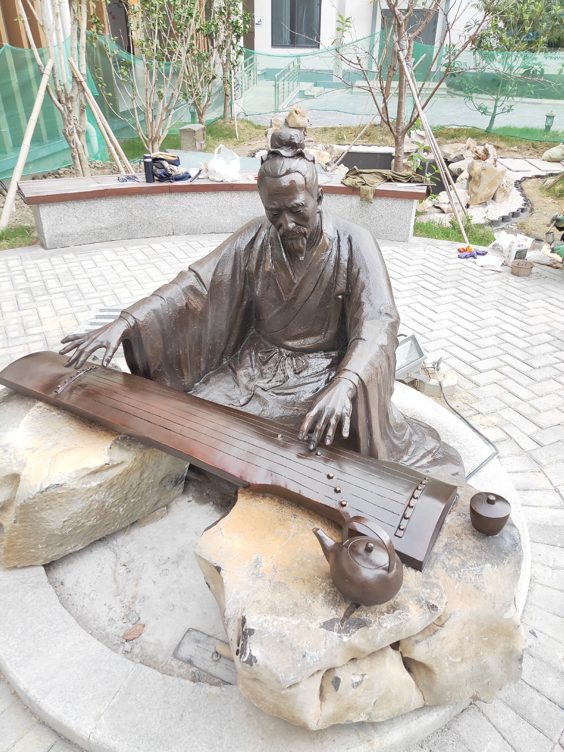 蕭山高橋小學上善若水不銹鋼雕塑、鑄銅雕塑